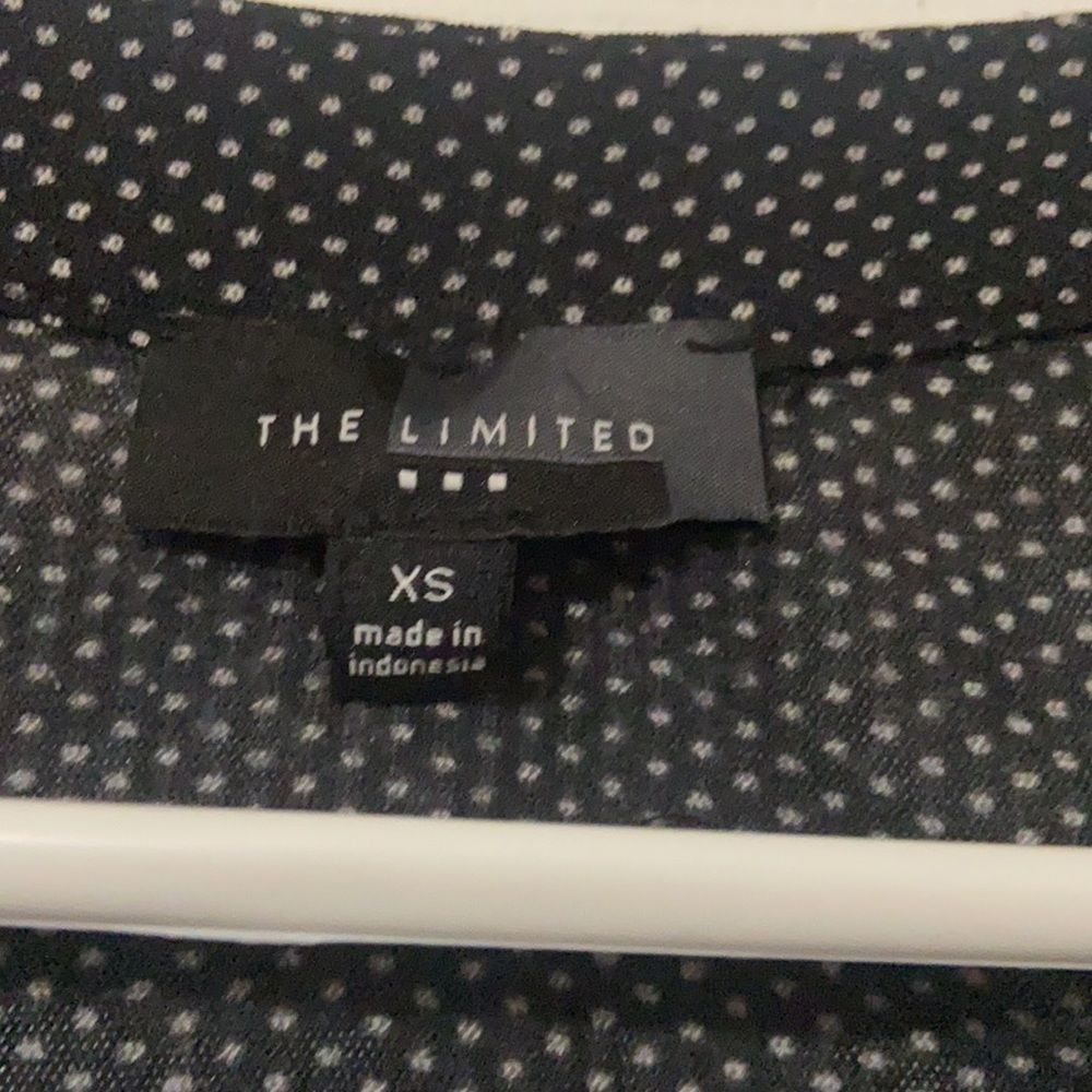 The Limited Black/White Polka Dot Sheer Blouse - Picture 4 of 7